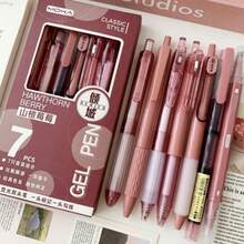 ST Retractable Ballpoint Pen Assorted Set, Quick-Drying Ink Pens For Students, Black - Rose Red - View 5