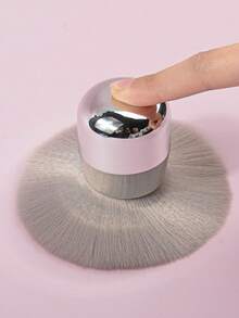 Nail Art Dust Clean Brush,1PC Manicure Tool Nail Handle Brushes,Nail Brushes Remove Dust Powder For Acrylic Nails Makeup Brushes ,Manicure Brush Clean Up Tools Nail Art Brush Nail Brush For Cleaning Fingernails - Silver - View 5