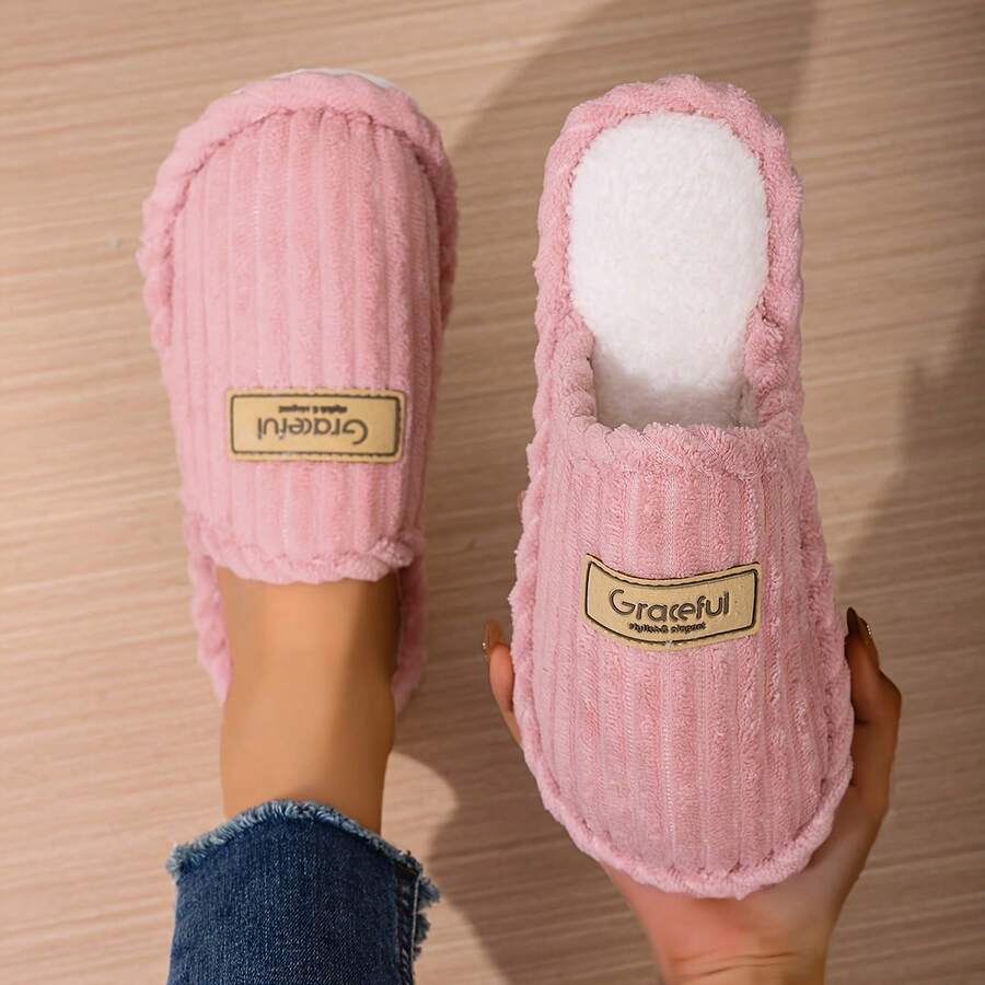 Women's Plus Size House Slippers, Couple Plush Slippers, Indoor Home Slippers, 5 Color Options, EVA Sole, Soft Fluffy Indoor Slippers, Suitable For All Seasons, Spring And Autumn, Valentine's Day Gift Insulation, Galentines, Puppy, Carnival