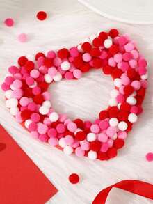 1000个毛绒工艺球，有红色、白色、粉色可选，蓬松柔软，适合小型工艺品制作，是情人节、DIY婚礼派对、艺术创作和家居装饰的理想之选。 - 彩色 - 查看 5