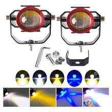 Focos LED de Proyección Clara con Aro Estilizado (Par) - Blanco - Ver 3