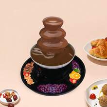 40W 3-Tier Stainless Steel Chocolate Fondue Fountain Machine, 1LB Capacity Electric Melting Waterfall Maker For Party Wedding Birthday Family Gathering - US A Type Plug(110-127V) - View 7