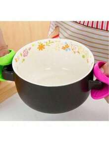 1pc Microwave Oven Heat Insulation Gripper, Kitchen Silicone Oven Mitts, Silicone Mini Anti-Scald Bowl Clamp, Bowl/Dish Clamp - Multicolor - View 11