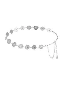 Fashionable Minimalist Exaggerated Carved Adjustable Western Style Vintage Metal Belt, Suitable For Jeans, Skirts