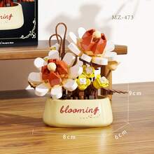 12pcs Micro Granule Flower Pot Building Block Set/Building Block Flower Pot, Eternal Spring/Suitable For Desktop Decoration, Display Collection/ Floral Art, Create Warm Home/A Wonderful Gift For Family, Friends, Couples/Made Of ABS Material - Multicolor - View 17