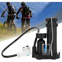 Bomba de bicicleta Bomba de piso de bicicleta ergonómica Mini bomba de aire inflable portátil de presión para Bicicleta de montaña(default) - Multicolor - Ver 3