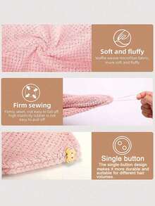 Bộ 4 khăn/1 khăn lau tóc siêu mềm & sợi microfiber - Khô nhanh, siêu thấm hút, trọng lượng 300g, mũ trùm tóc mềm mại thấm hút nước cao, khăn quấn tóc khô nhanh bằng vải lông san hô, phù hợp cho phụ nữ và bé gái, chăm sóc nhẹ nhàng cho tóc xoăn hoặc hư tổn, mũ chống xù tóc ướt, phụ kiện phòng tắm màu trơn, mũ, mũ tắm, sản phẩm và phụ kiện chăm sóc tóc tại salon - Nhiều màu - Xem 9