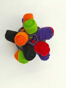 1pc Dog Sniff Ball Toy, Can Hide Treats & Bubbles, Rubber Ball Sniff Puzzle Toy For Developing Intelligence & Strengthening Body