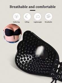 1件抽绳可调节文胸，聚拢提拉胸部，使其看起来更大，隐形无痕，女士无肩带文胸，加厚防滑，适合吊带裙和婚纱。 - 彩色 - 查看 5