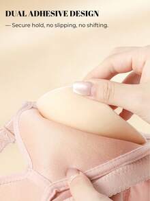1对双面自粘胸垫，胸垫，可重复使用，隐形加厚胸垫，防水游泳适用