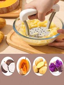 1 cái dụng cụ nghiền khoai tây bằng tay, thiết kế lượn sóng, dụng cụ nhà bếp dùng để nghiền khoai tây, rau củ và trái cây, đồ dùng nhà bếp, dụng cụ cắt, thực phẩm, salad, trang trí, lưu trữ, đồ dùng tiệc tùng - Nhiều màu - Xem 6