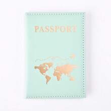 2026 New Smooth Skin PU Passport Cover Holder Wallet Case