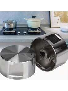 2pcs 6mm Aluminum Alloy Gas Stove Knobs - Durable Metal Kitchen Cooktop Burner Control With Textured Handle, Easy To Operate, Fit Most Grills And Ovens, Stove Top Protector - Multicolor - View 4