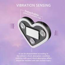 1/2个太阳能汽车内饰无线LED灯，三角形车窗心形氛围灯，便携式汽车内饰LED夜灯，用于汽车仪表盘、车窗装饰 - 圣诞节情人节礼物，女士汽车用品 - 彩色 - 查看 11