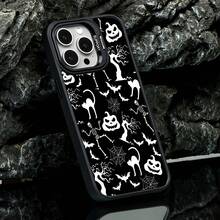 Funda para teléfono de acrílico transparente espeluznante de Halloween con soporte magnético fuerte, presenta esqueletos fantasmales y gatos juguetones, perfecta para  17,  16,  16 Pro Max,  15,  15 Pro Max,  14,  13,  12 y el modelo  11 Pro, un regalo divertido para fiestas de Halloween, cumpleaños y celebraciones espeluznantes.fundas para celular,funda para celular,fundas para  13,fundas de celular,fundas para teléfono,fundas de teléfono,funda de celular,fundas de ,fundas para  11,fundas para  14 - Negro - Ver 3