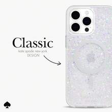 Kate Spade New York - Funda para iPhone 15 Pro MAX, Compatible con - Tortoiseshell - Brillantina gruesa iridiscente - Ver 4