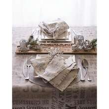 DII 100% algodón, Lavable a máquina, Impreso metálico día Festivo Mantel – 52 x 52 Asientos 4 Personas, 70" Redondo, , Redondo de 177.8 cm, 1, 1(60X84 " Collage de día festivo plateado) - Multicolor - Ver 5