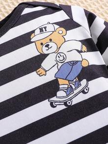 3件套可爱卡通熊长袖四季连脚婴儿连体衣 - 彩色 - 查看 8