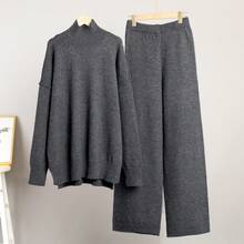 Women Sports Sweater Co-Ords - Dark Grey - View 7