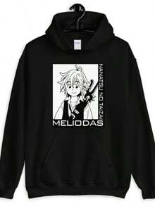 The Seven Deadly Sins,Nanatsu No Taizai,Hawk,Ban,Escanor,Anime,New Unisex Hoodie - màu đen - Xem 1