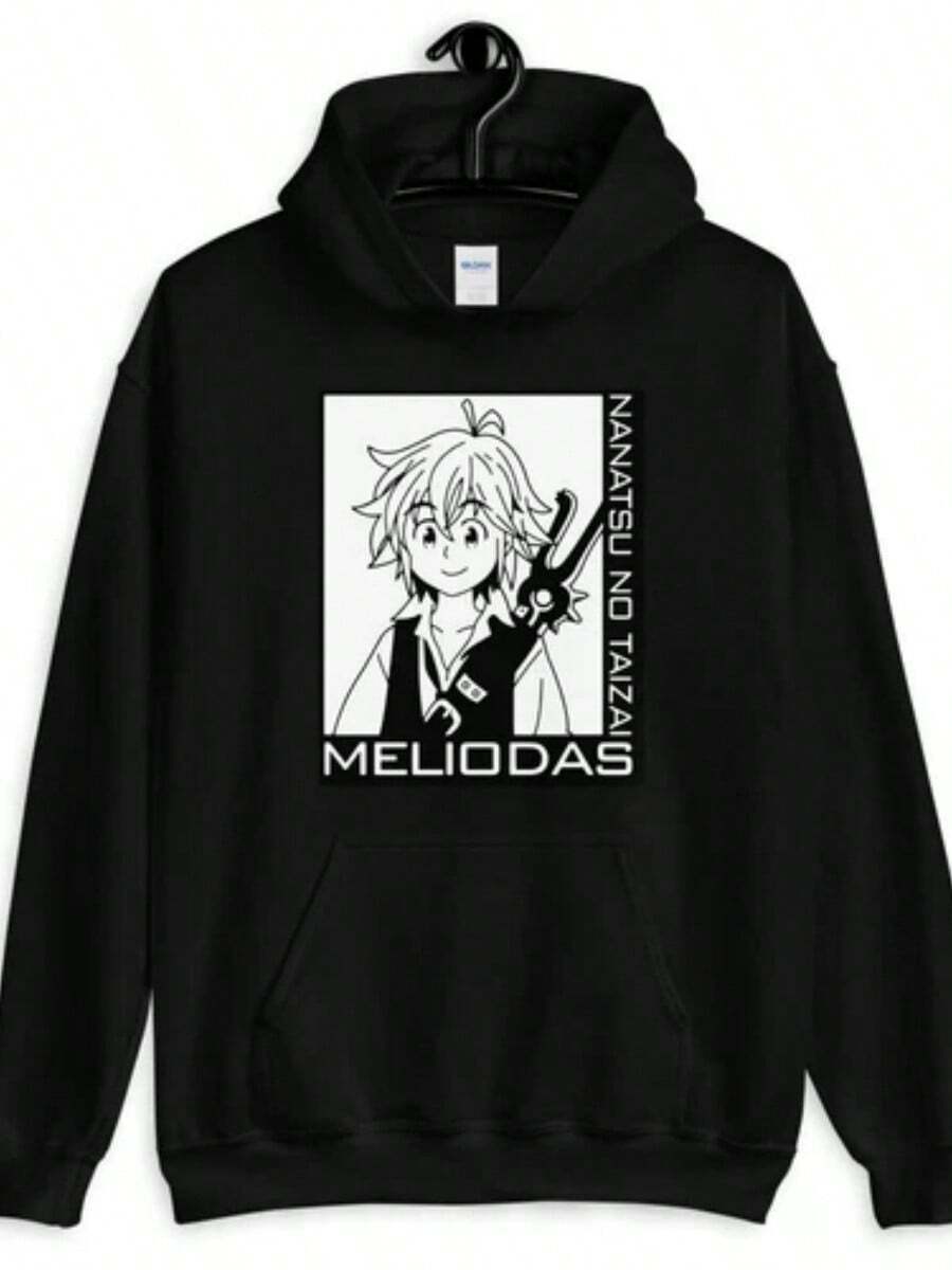 The Seven Deadly Sins,Nanatsu No Taizai,Hawk,Ban,Escanor,Anime,New Unisex Hoodie - màu đen - Xem 1