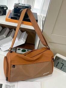 1 Stück (37cm*23cm*21cm) modische Herren Umhängetasche, Messenger Tasche, Umhängetasche, großes Fassungsvermögen, kratz- und abriebfestes Material, geeignet für Einkaufen, Dates, Treffen, Pendeln, verstellbarer Schultergurt, lässige khakifarbene Herren Umhängetasche