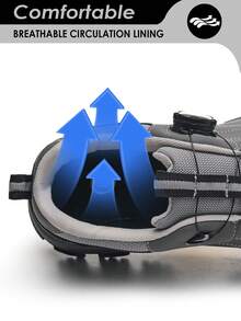 UMBURLLY 男士钢头安全鞋，纽扣设计，防砸防刺，橡胶鞋底，工业工作鞋