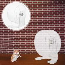 iplusmile Rueda de Ejercicio Transparente para Hámsters con Soporte Aparato de Entrenamiento Silencioso para Ardillas Erizos y Pequeños Roedores Accesorio de Actividad Física para Mascotas - 1 - Ver 5