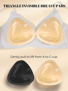 1对双面自粘胸垫，胸垫，可重复使用，隐形加厚胸垫，防水游泳适用