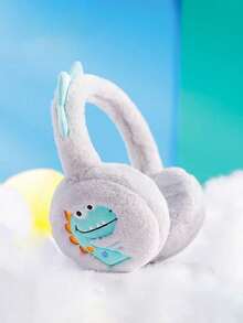 2pcs Kids Foldable Hamburger Earmuffs, Solid Color Earmuffs, Winter Cold-Proof And Freeze-Proof Plush Earmuffs, Stretchable Earmuffs, Warm Gloves - Navy Blue - View 15