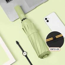 1把全自动24骨伞，防风防晒伞，防紫外线防折叠便携伞，适合商务、学校、办公室、家庭、旅行、春夏之选、伴娘礼物、房间、卧室装饰、海滩、旅行、男女通用、度假 - 預設 - 查看 27