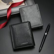 CARRKEN New Men's Wallet Vintage Multi-Function Tri-Fold Card Holder Wallet Versatile Youth Student Card Case Gift For Men Wallet Mini Wallet Purse Wallet Men Wallet Leather Small Wallet For Men Leather - Mocha Brown - View 6