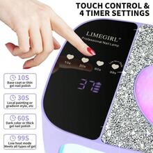 XAPY  UV LED Nail Lamp Kit For Gel Polish Essional Fast Cu Purple Dryer Lig Set With 4  Settings Cords Rechargeable Nail Art Cure Machine For Manicure Pedicure At He And Salon - 紫色 - 查看 6