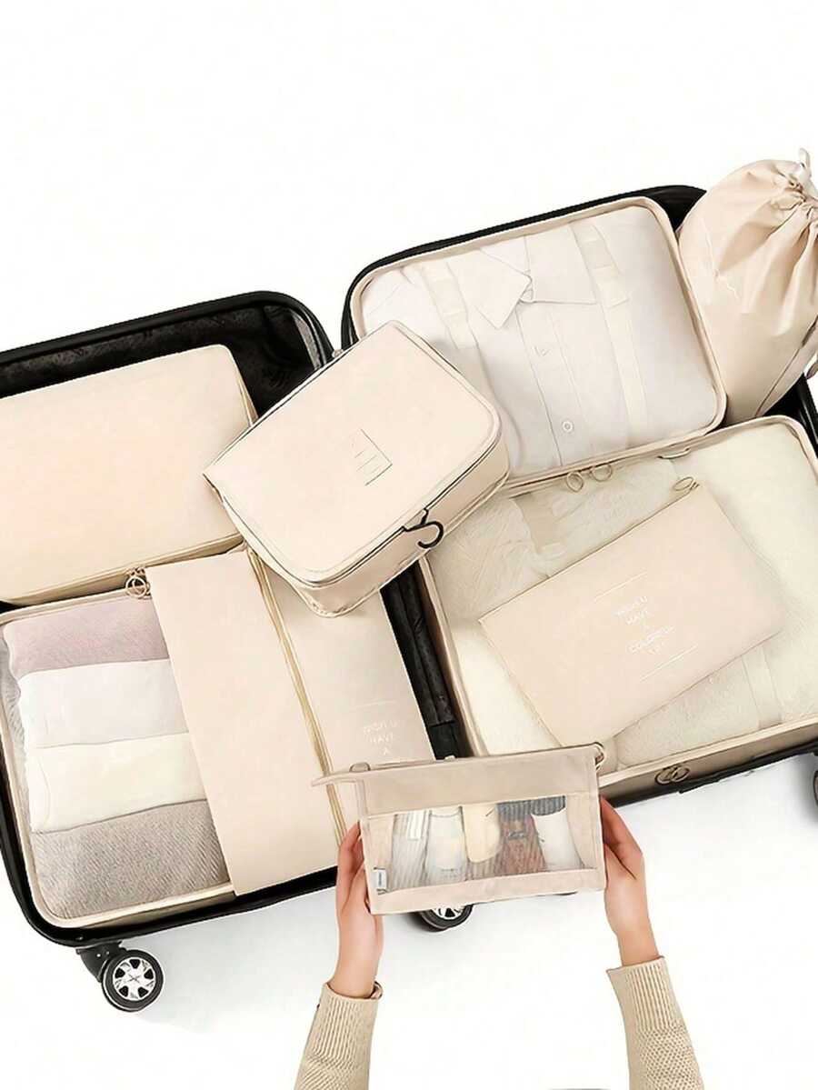 1/9 túi đựng đồ du lịch, bao gồm túi đựng đồ vệ sinh cá nhân, túi đựng mỹ phẩm, túi đựng đồ lót, giày dép và quần áo, đồ dùng cần thiết khi đi du lịch, phù hợp với ba lô, túi du lịch, vali, hành lý du lịch, chuẩn bị cho năm học mới, chuyển nhà. - Nhiều màu - Xem 1