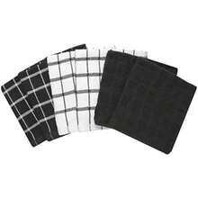 Ritz 100% Cotton Terry Kitchen Dish Towels, Highly Absorbent, 25" x 15", 3-Pack, Black(Negro Paquete de 6 paños para platos) - Multicolor - Ver 2