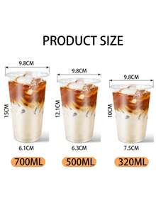 80/60/40/20 个 520ml/320ml 不透明塑料杯，带吸管盖，适用于冰咖啡、冰沙、奶昔和冷饮 - 彩色 - 查看 8