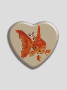 心形徽章，经典时尚徽章/胸针，2D平面设计，高品质金属配件，适合装饰衣服、帽子、背包，是送给朋友、同学、同事和爱人的理想新奇礼物。 - 彩色 - 查看 12