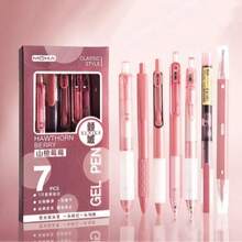 ST Retractable Ballpoint Pen Assorted Set, Quick-Drying Ink Pens For Students, Black - Rose Red - View 6