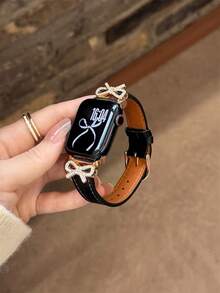 1 Butterfly Leather Strap, Compatible With Dial Sizes Of 38/40/41/42/44/45/46/49mm, Compatible With Apple Watch Straps And Ultra/Se10/9/8/7/6/5/4/3/2/1 Series - Black Rose - View 7