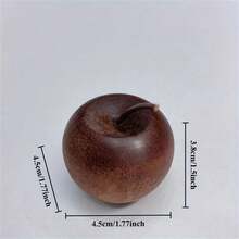 1pc Natural Wooden Aroma Diffuser - Apple Shaped Essential Oil Diffuser, Elegant Brown Wooden Grain, No Open Flame Operation, Fully Automatic Diffusion System, Suitable For Home And Car