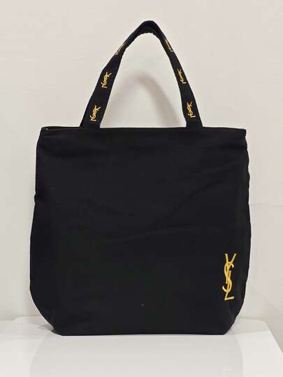 Yves Saint Laurent Materiel Women's Mesh Tote Bag, Dark Gray Transparent Shoulder Bag, Checkerboard Web Hollow-Out Shopper, Luxury Fashion Handbag​