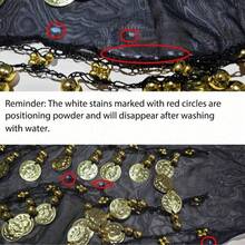 1 Khăn quàng hông cho vũ công múa bụng, Váy múa bụng dễ thương quấn tiền xu, Thắt lưng khăn quàng hông trang phục múa bụng kiểu Ai Cập, Khăn quàng cổ múa bụng bằng vải voan cho nữ, Thích hợp cho Yoga, Zumba, Khăn quàng hông trang phục múa bụng, Váy tua rua múa bụng cho nữ, Váy ngắn sequin dự tiệc - Nhiều màu - Xem 5