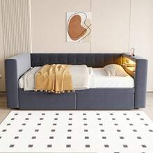 Futons - Dark Gray + Flannelette - View 5