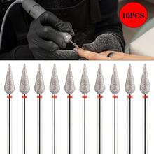10pcs Diamond Nail Drill Bits Set For Acrylic & Gel - Professional Manicure And Pedicure Tools, Includes Cuticle Remover, Odorless, Perfect For Home Salon Use,Nail Files,Nail Polishing Head,Nail Buffer Bit,Gel Nail Polish,Pedicure Supplies,Nail Trimer