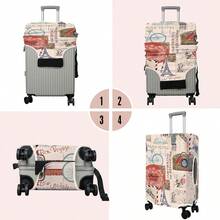 HAWTTravel Luggage Cover Suitcase Protector Fits 18-32 Inch Wheel Covers PatternedTravel Related Items Flower Luggage Protector Elastic S - A5 - View 3