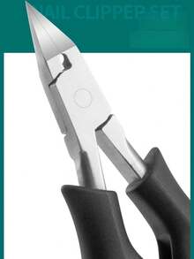 8pcs Black Nail Clippers Set, Stainless Steel Sharp Ingrown Nail Clippers, Specialized For Thick & Hard Nails, Manicure & Pedicure Kit, Portable Nail Care Tools For Elderly, Men And Women - Multicolor - View 2