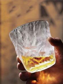 1pc Glacier Pattern Glass Drinking Cup Household High-Value Department Store Female Juice Drink Cup Ins Style Tea Cup Wine Cup,Beautiful And Practical, Coffee Cup, - Multicolor - View 6