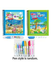 1pc Reusable Coloring Book, Coloring Book, Painting, Painting Toy - Multicolor - View 8