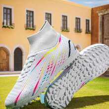 Zapatos de Fútbol para Hombre Botas de Fútbol Profesional Juego Futsal Entrenamiento al por Mayor Cómodos TF de Alta Calidad Antideslizantes Zapatos para Exteriores - Himmel Blau - Ver 8