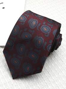 1 Cà vạt họa tiết Paisley màu đỏ tía, thích hợp cho công sở, thường ngày, đám cưới, tiệc tùng hàng ngày - Nhiều màu - Xem 6